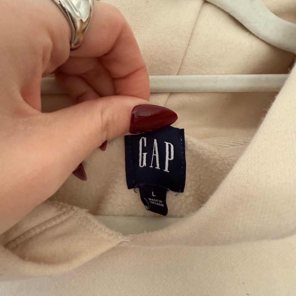 GAP Green & Cream Sweater Pullover Relaxed Fit - Picture 2 of 4